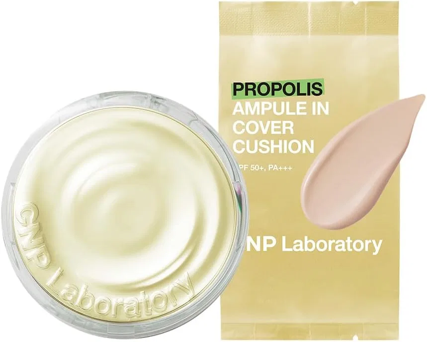 Тональная кушон-основа CNP Laboratory с прополисом, №21 Light Beige, 1 шт. + рефил