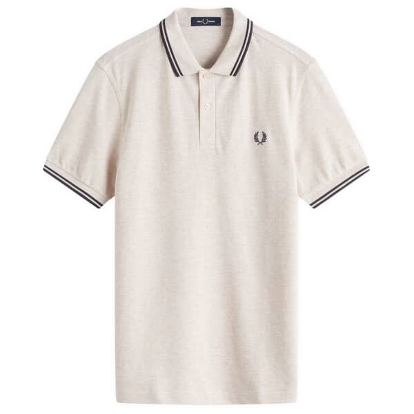 

Поло с двумя наконечниками Fred Perry, серый