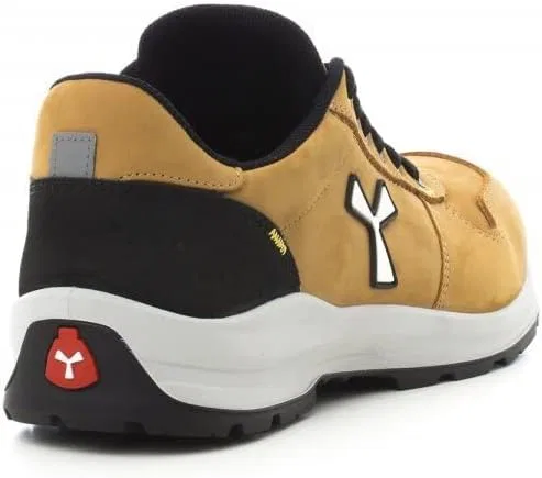 Мужские защитные ботинки PAYPER Get Force Low Safety Shoes S3 из натуральной коровьей кожи, дышащие, с амортизацией, цвет «Желтая осина» — фото 3