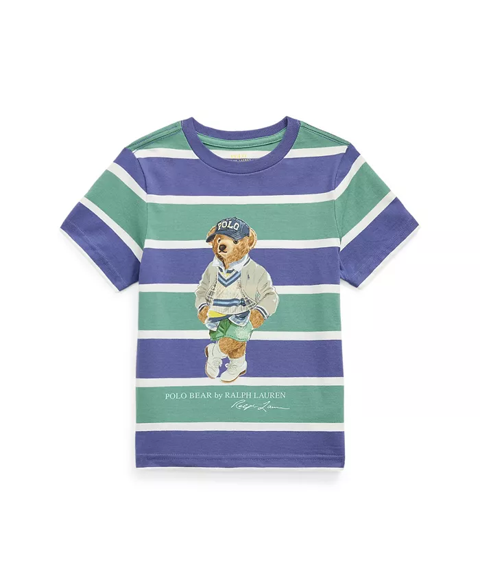 

Футболка поло с мишкой и полосками для малышей и мальчиков Polo Ralph Lauren, мультиколор