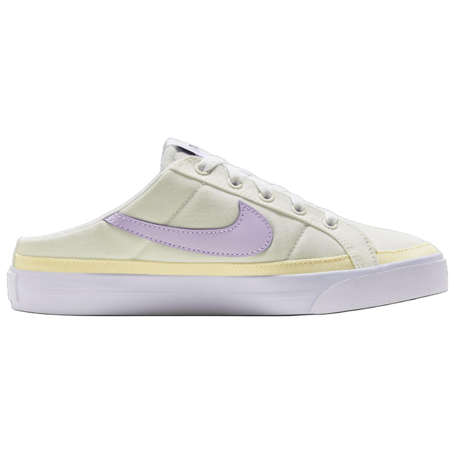 Кроссовки Court Legacy Mule 'Светло-желтый фиолетовый' Женские Nike Белый Фиолетовый — фото 2