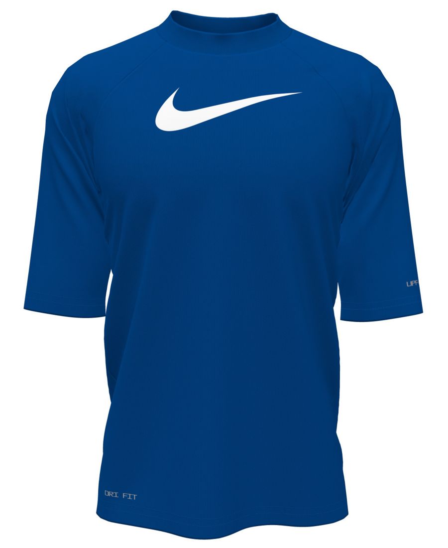 Детская футболка с высоким воротником и коротким рукавом Hydroguard (8-20 лет) Nike, Blue — фото 3