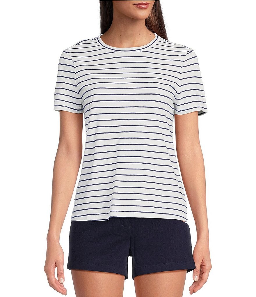 

Трикотажная футболка в полоску с круглым вырезом Southern Tide Sunfarer, синий