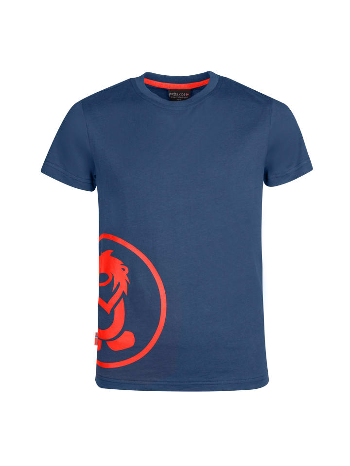 

Функциональная рубашка Trollkids Funktionsshirt Kroksand, цвет mystic blue/red