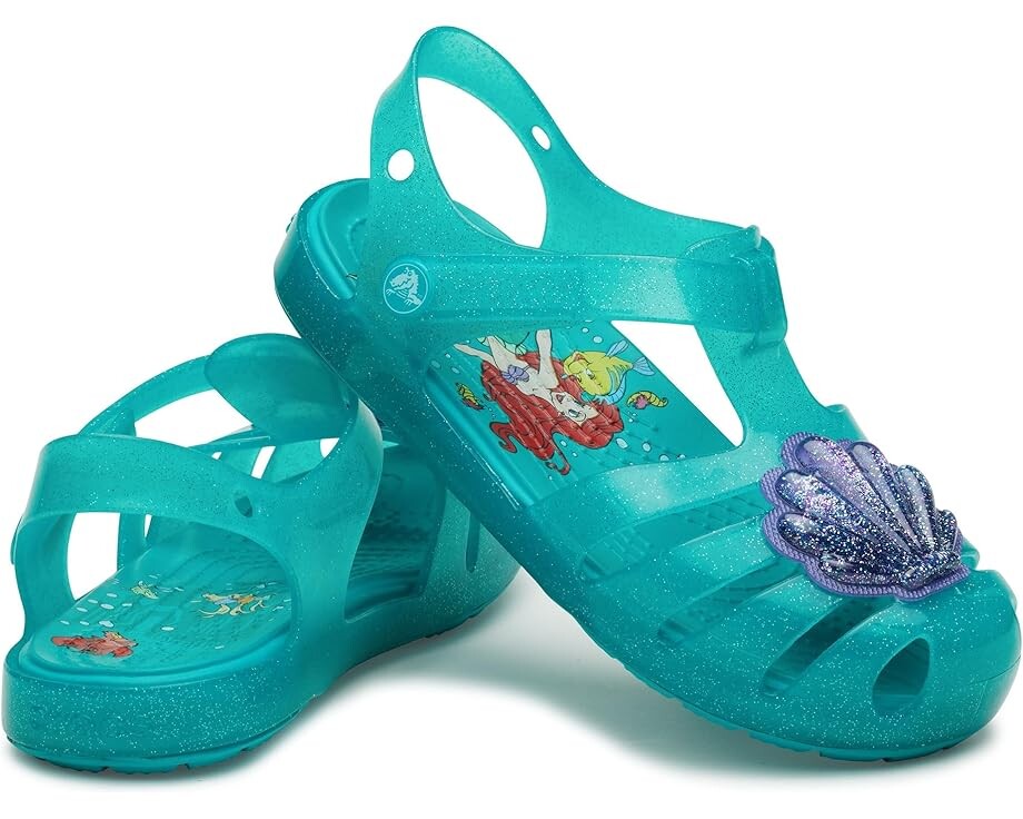 

Сандалии Crocs Kids Disney Princess Isabella Glitter Sandals, цвет Latigo Bay/Ariel