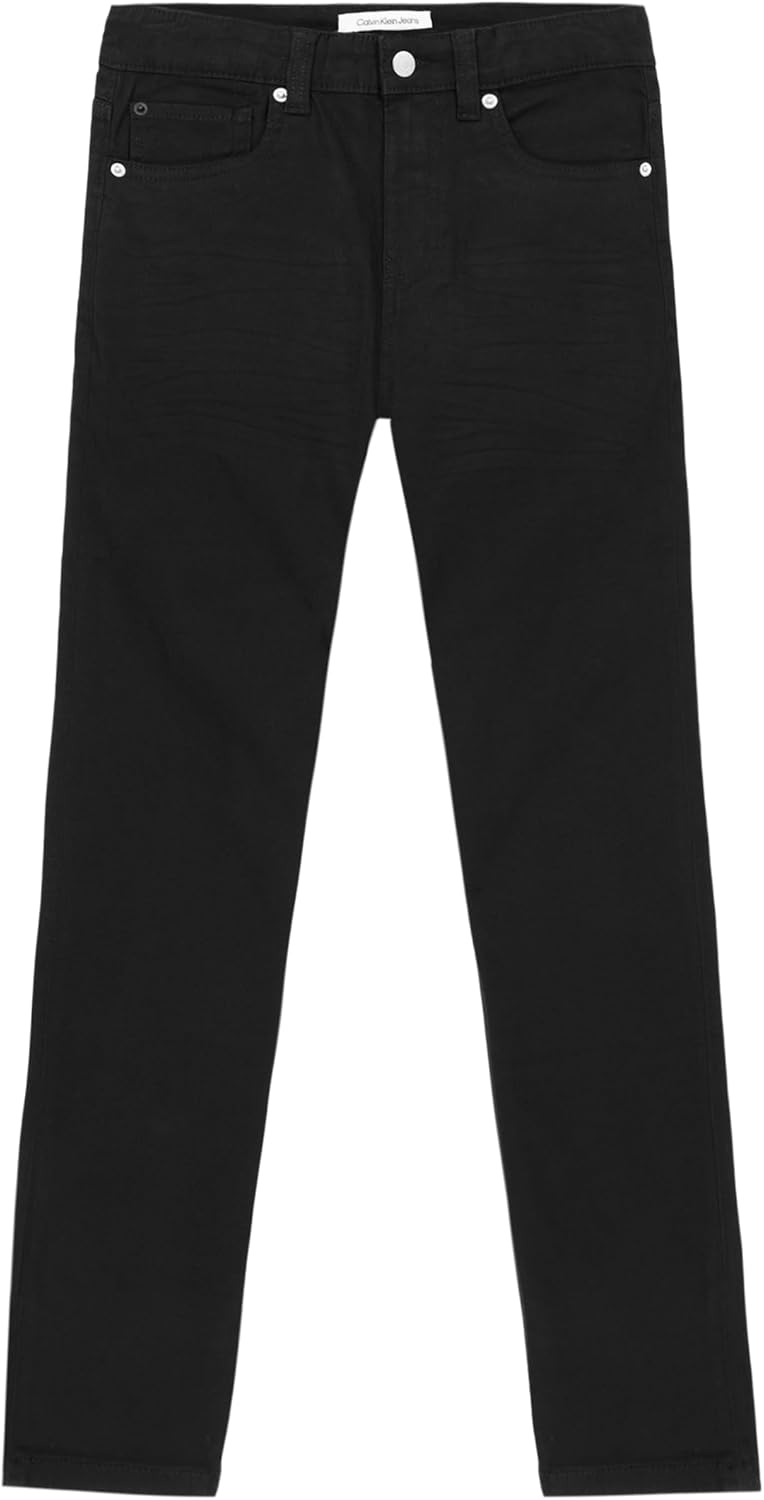 

Узкие брюки Calvin Klein Boys прямого кроя из эластичного твила, 5 карманов, застежка на молнию и пуговицы, Black