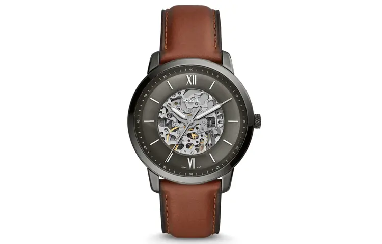 

FOSSIL Мужские часы с автоматическим механическим механизмом, черный циферблат 44mm