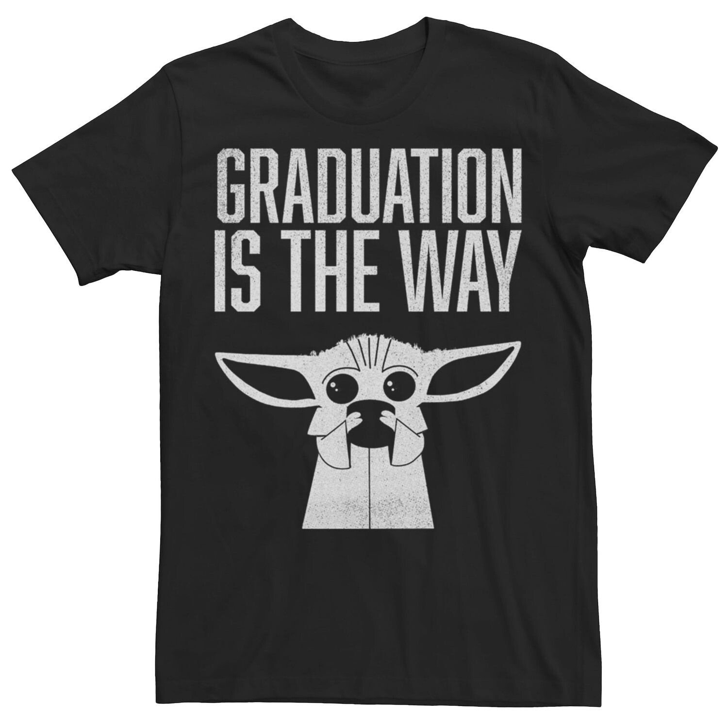 

Мужская футболка Star Wars The Mandalorian Distressed Grogu Graduation Is the Way Licensed Character