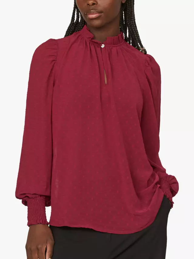 

Топ Sisters Point Esar Frill Collar, цвет bordeaux