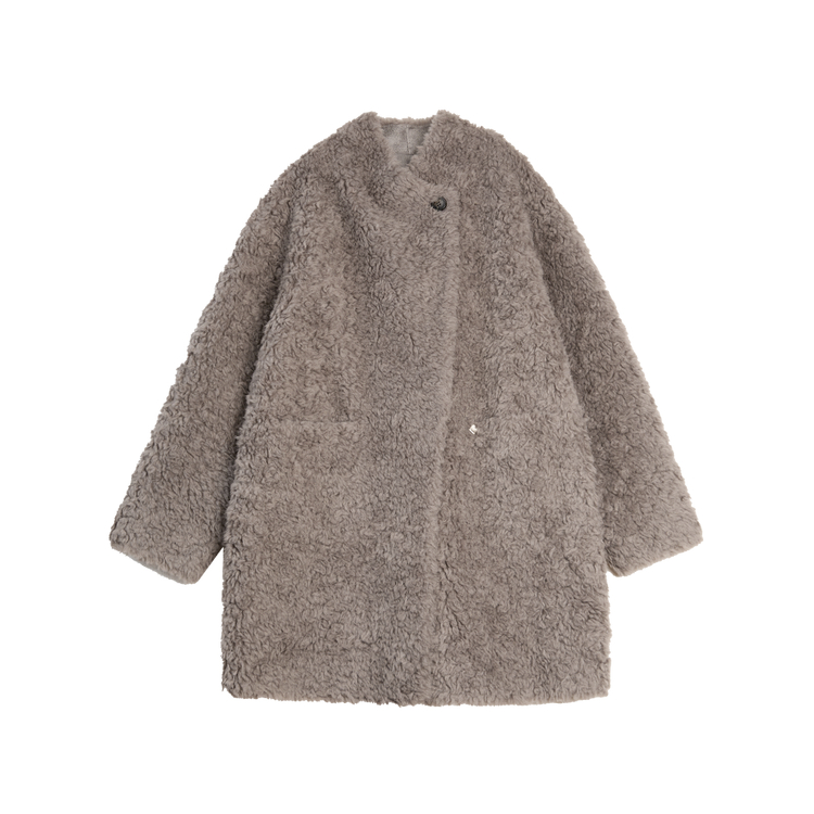 

ELLE Вельветовая куртка Women's Gray Brown Crew Neck Moderate