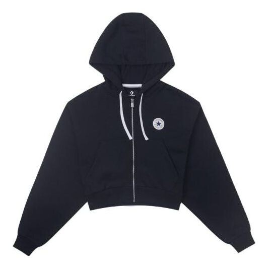 

Толстовка retro chuck full zip hoodie 'black' Converse, черный