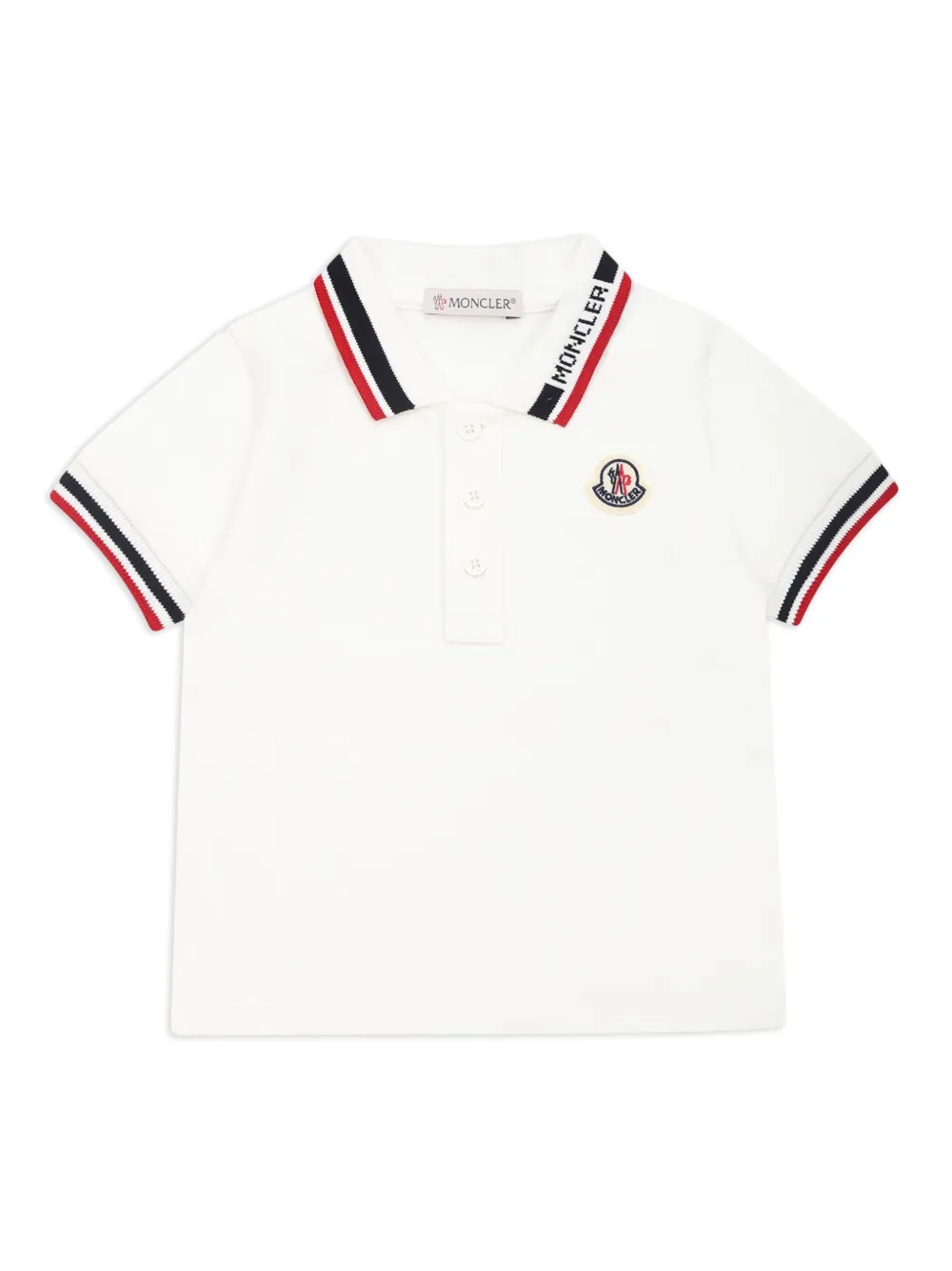 

Рубашка поло с короткими рукавами Moncler Enfant, белый