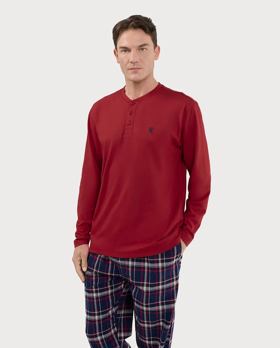 

Футболка с длинными рукавами и планкой El Búho Nocturno, красный