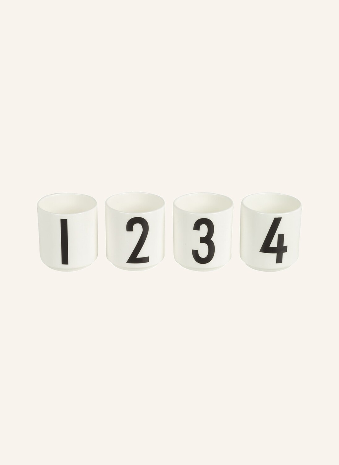 

4 шт - Подсвечник Design Letters, диаметр 5,5 см, кремовый/черный