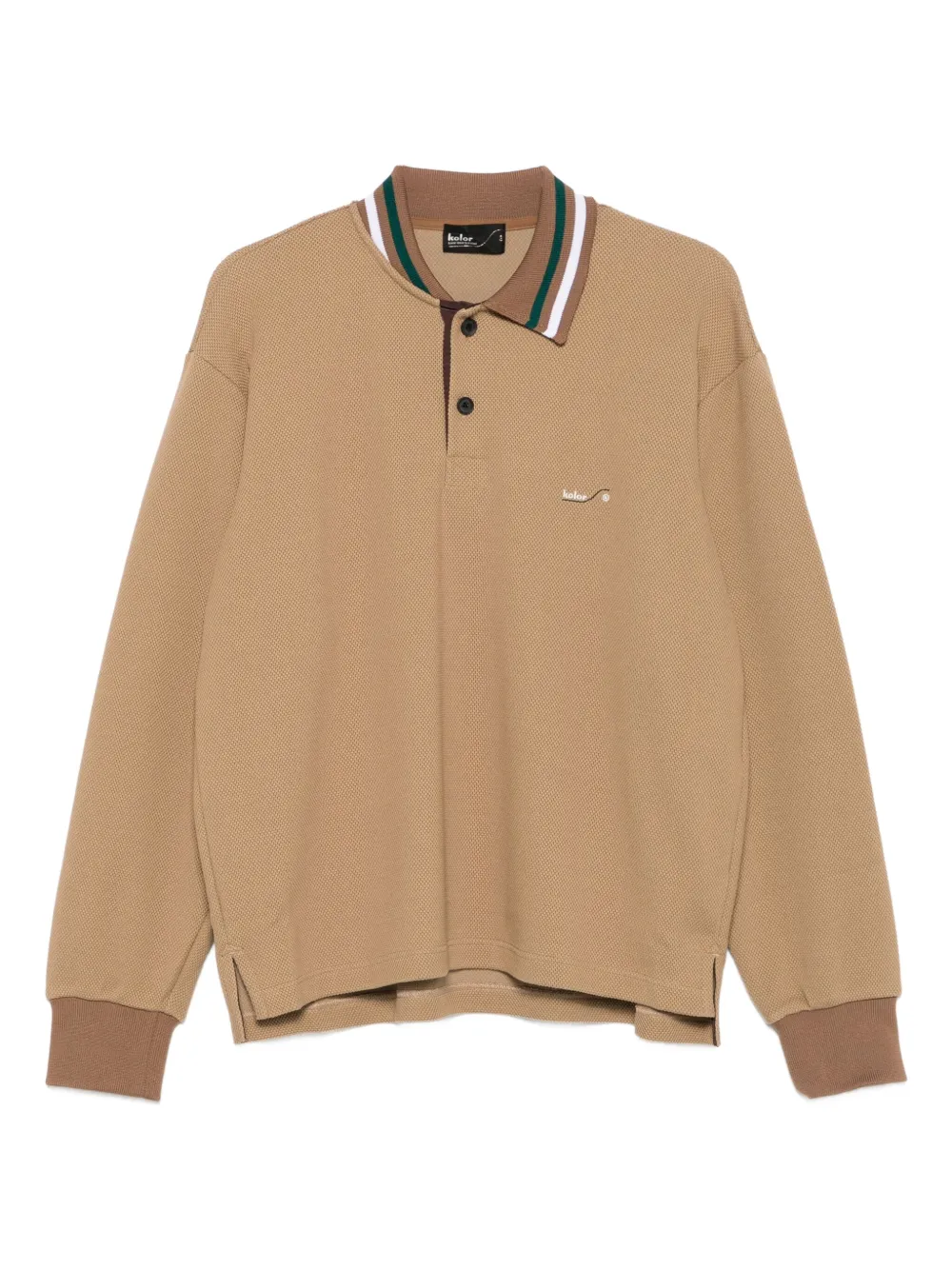 

Поло с вышитым логотипом Kolor, нейтральный