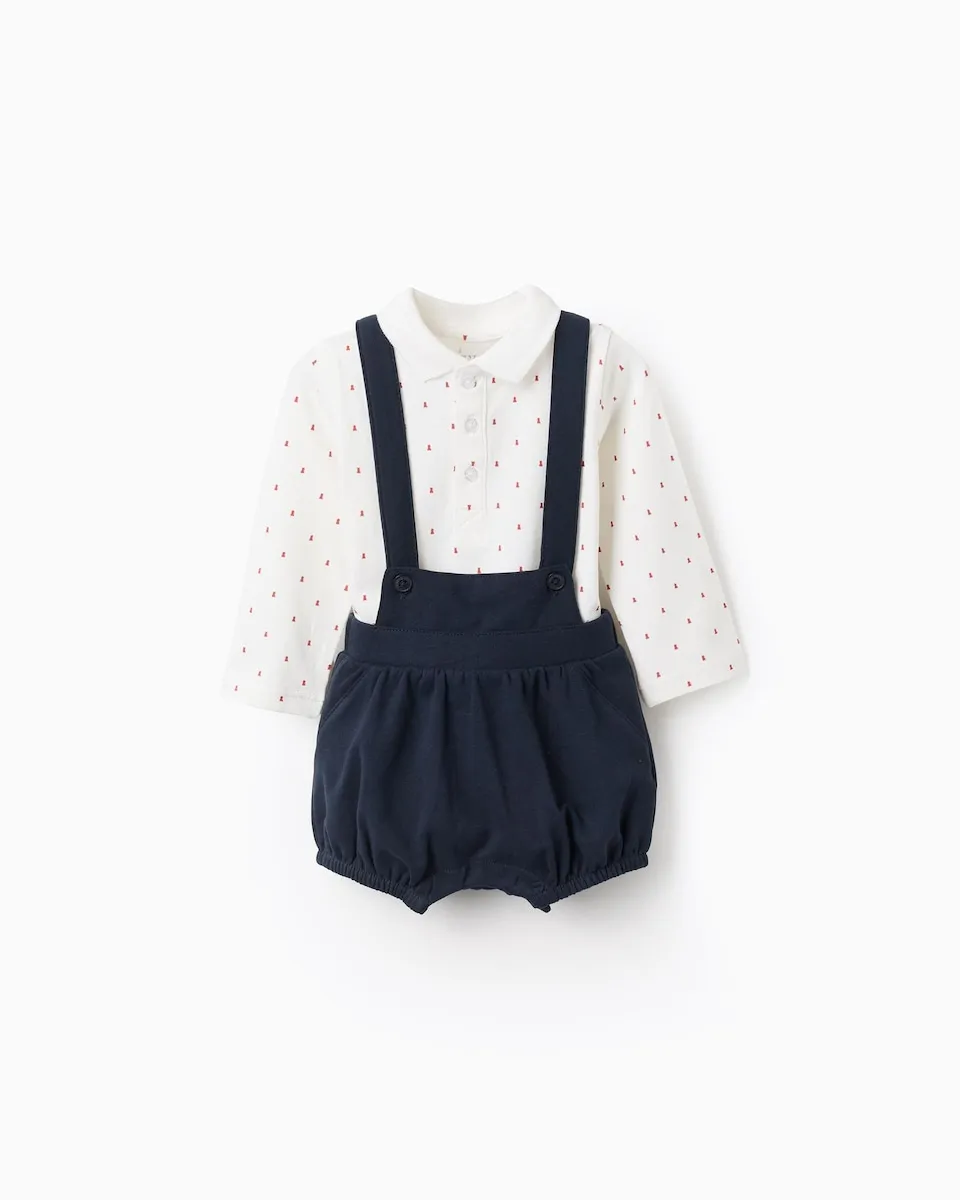 

Детский комплект с рисунком и кнопками Zippy, темно-синий