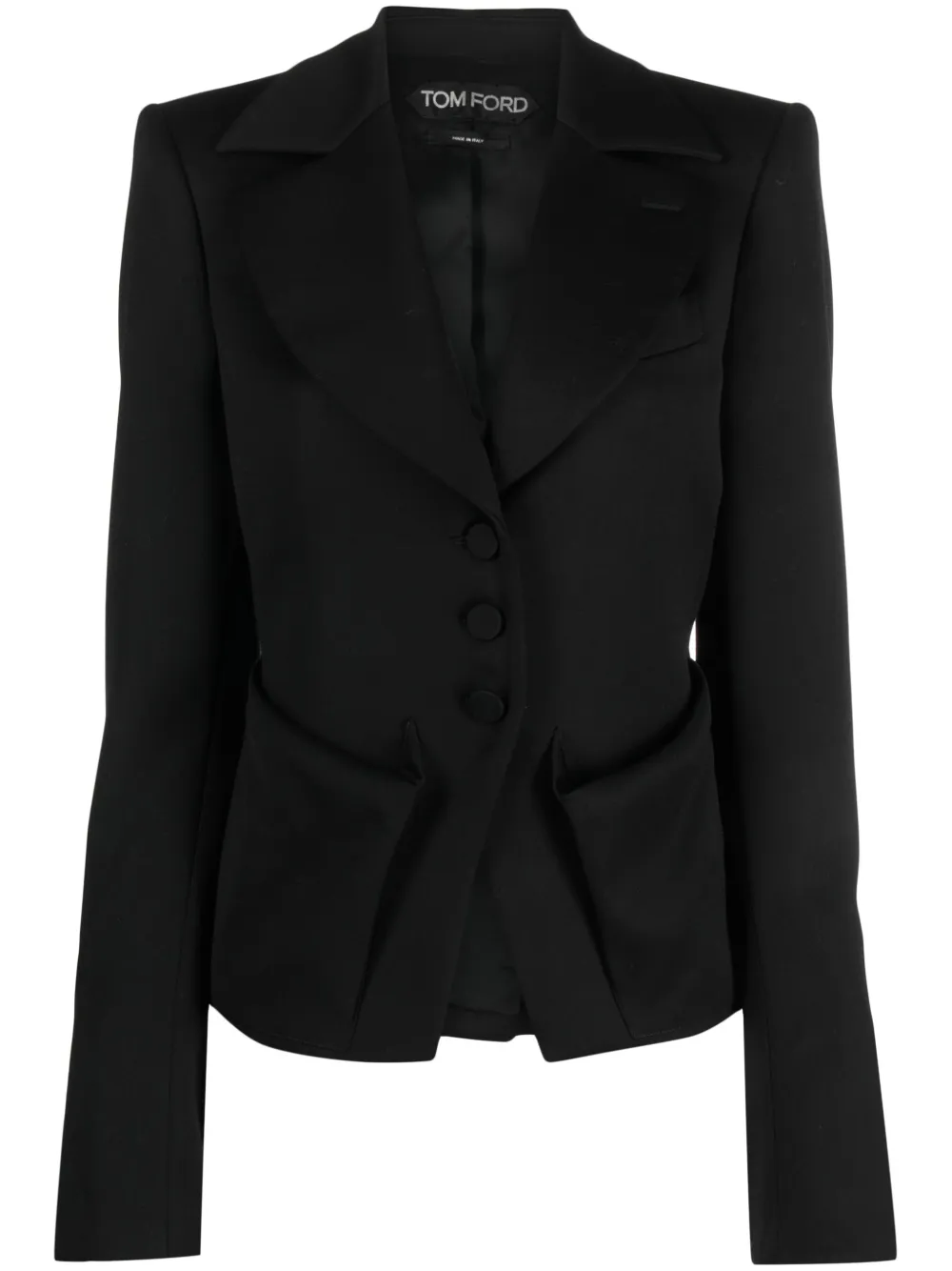 

Однобортный блейзер строгого кроя TOM FORD, черный