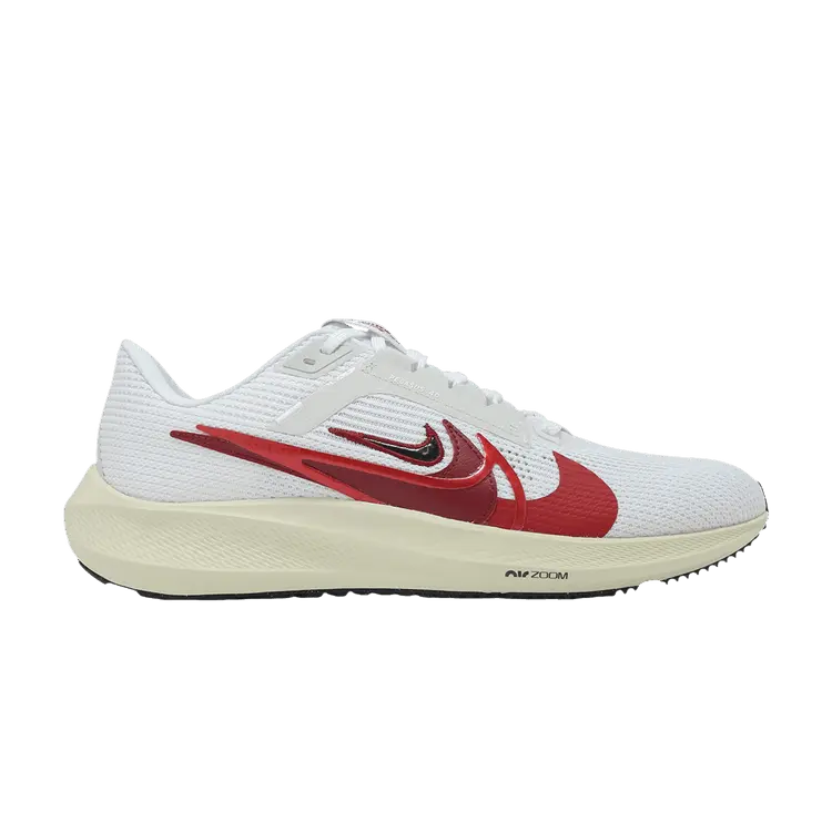 

Кроссовки Nike Air Zoom Pegasus 40 Premium 'Quadruple Swoosh - White Red', белый