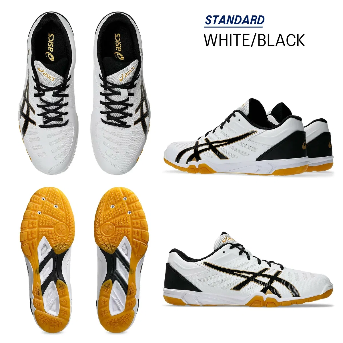 Кроссовки для настольного тенниса «ATTACK EXCOUNTER 2» от ASICS, White/Black — фото 3
