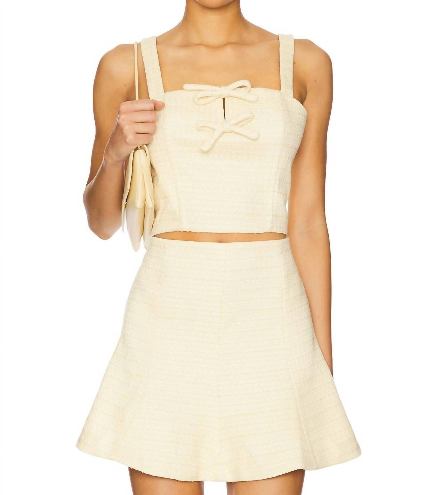 

Топ из твида Kiona желтого цвета Astr, желтый