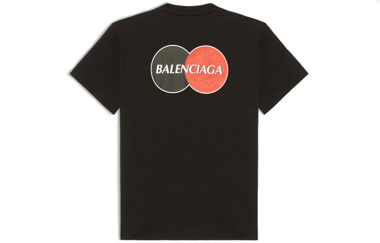 Футболка женская Balenciaga Credit Card Logo с принтом, черный — фото 2