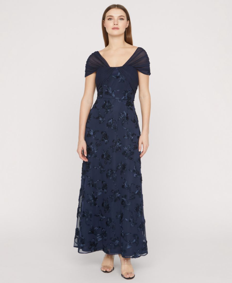 

Женское платье Carolina с V-образным вырезом до щиколотки JS Collections, Navy