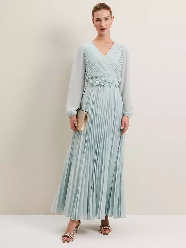 

Платье Phase Eight Alecia Pleated Maxi, цвет pale/blue