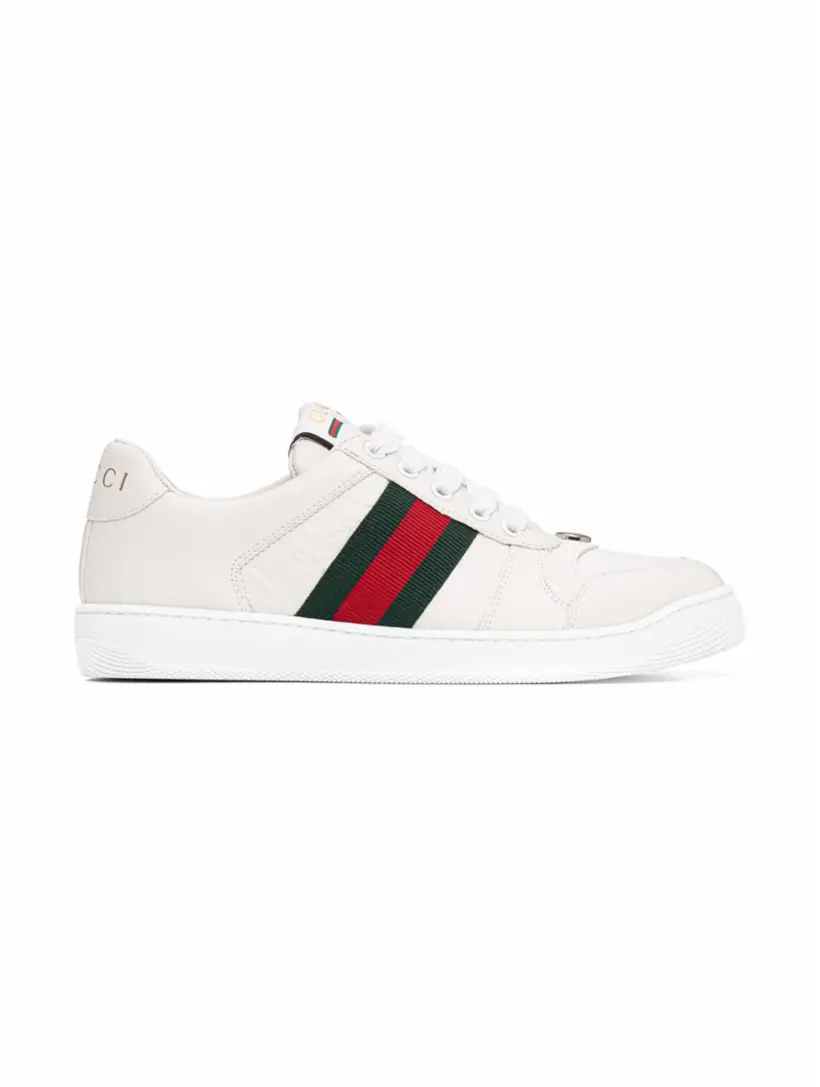 

Кожаные кроссовки Screener Gucci, белый