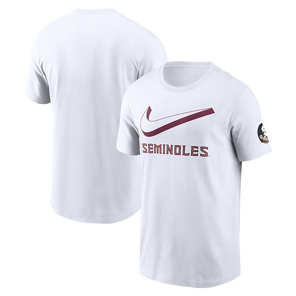 

Мужская белая футболка florida state seminoles primetime 2-hit swoosh Nike