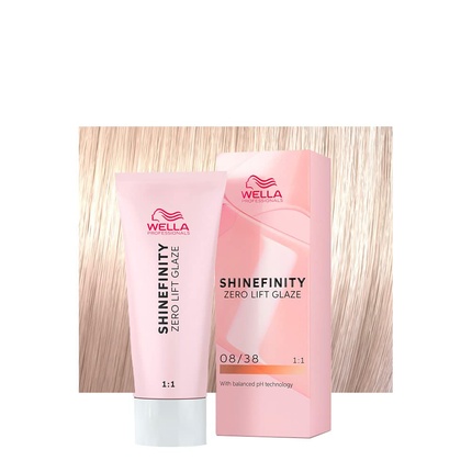 

Shinefinity Honey Latte 08/38 Светло-русый, золотистый, жемчужный 60 мл Полуперманентная краска Wella