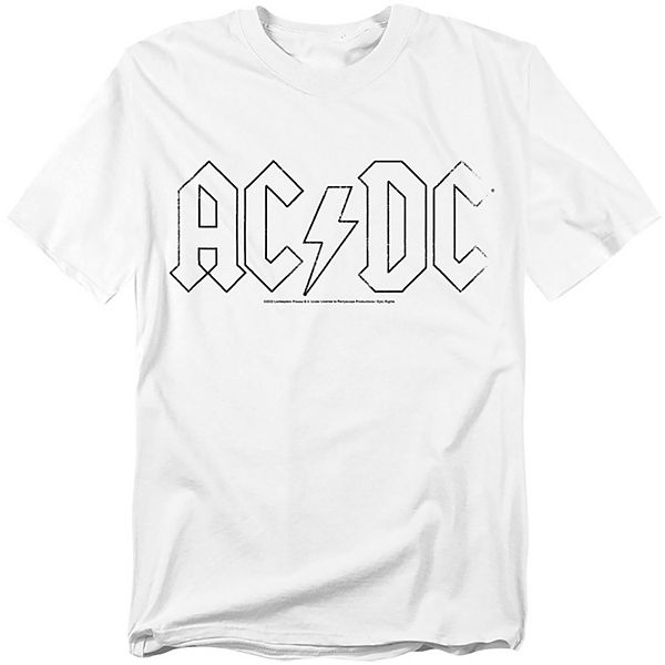 

Футболка с белым логотипом Big & tall ac/dc outline Licensed Character