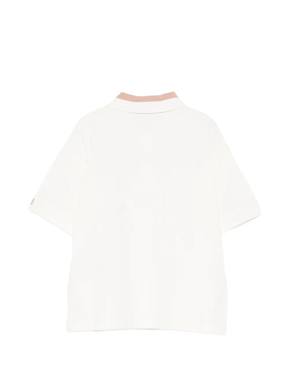 Футболка с воротником и логотипом Emporio Armani Kids, белый — фото 2