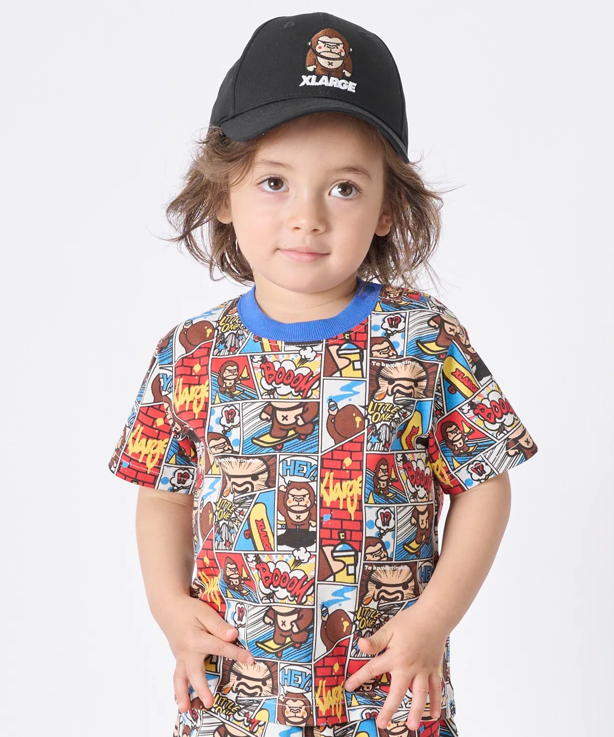 Детская футболка с забавным комикс-гориллой XLARGE KIDS синяя