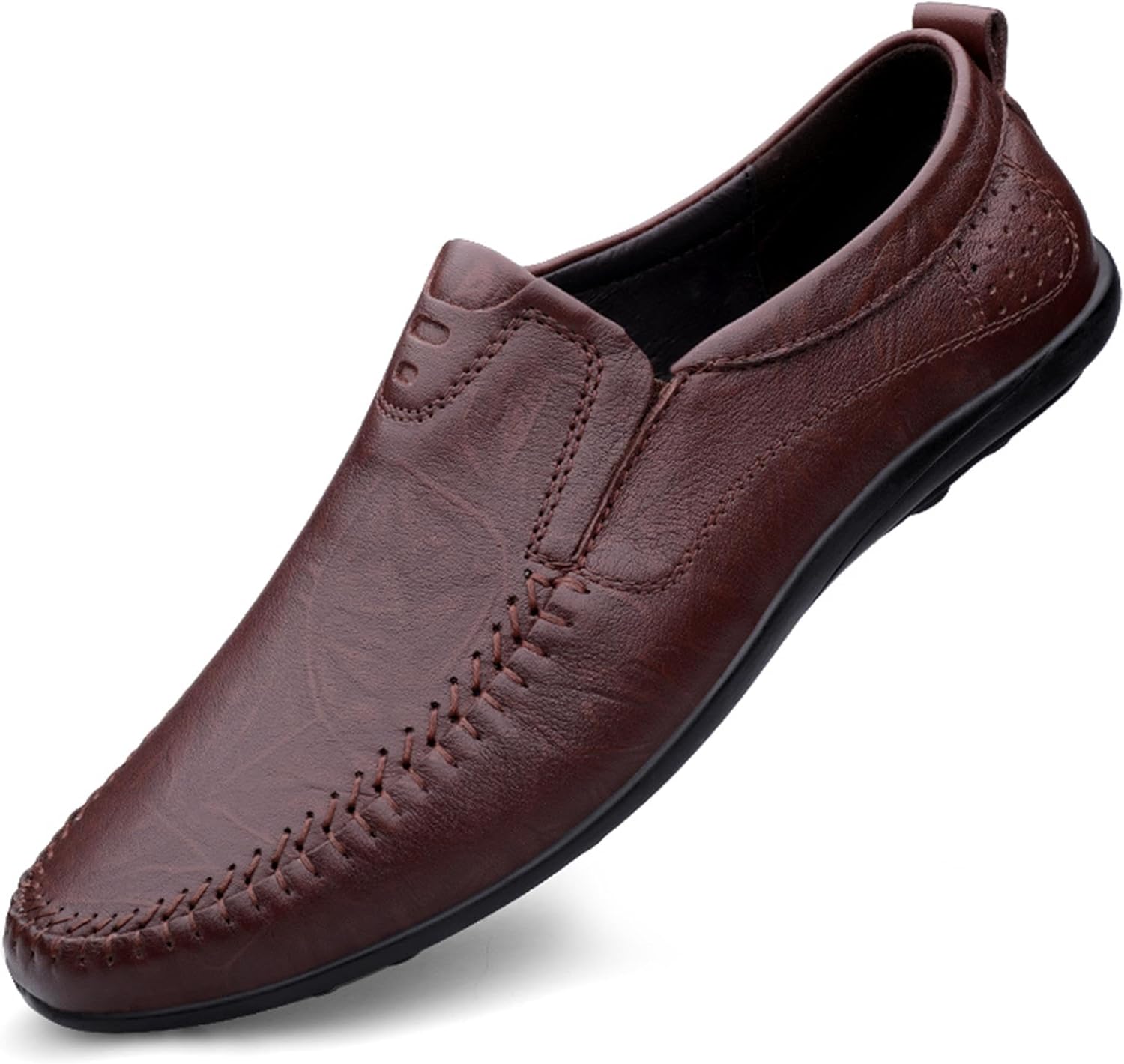 

Мужские кожаные мокасины LAXiMU для вождения, мягкие и легкие, Bronze