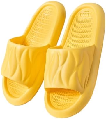 

Домашние тапочки BYDZKJ с нескользящей подошвой, мягкая толстая платформа, шлепанцы для женщин и мужчин, унисекс, массажные, для душа и ванной, для взрослых, пары, для дома и улицы, желтый