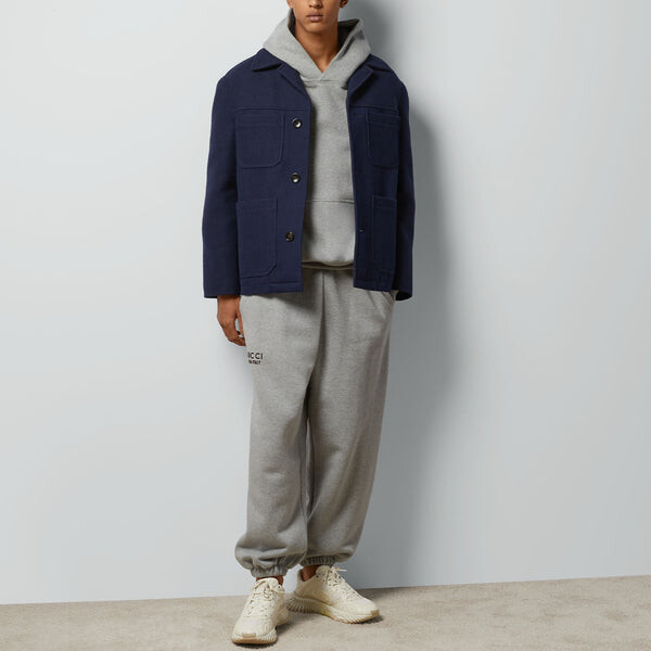 Брюки cotton sweattrouser with print 'grey' Gucci, серый — фото 2