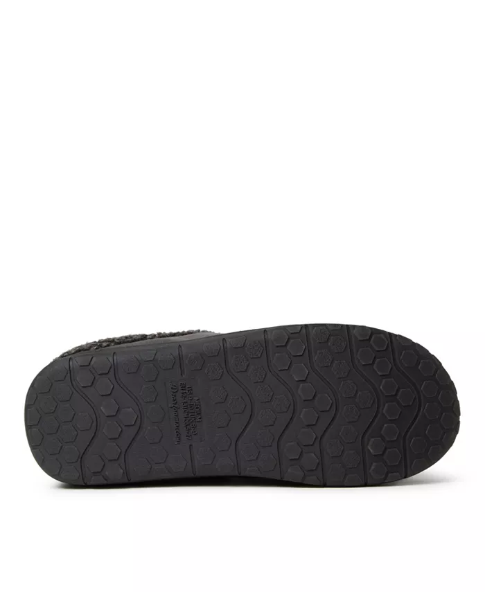 Мужские домашние тапочки-клоги Moccasin Toe из микро-замши Dearfoams, серый — фото 4