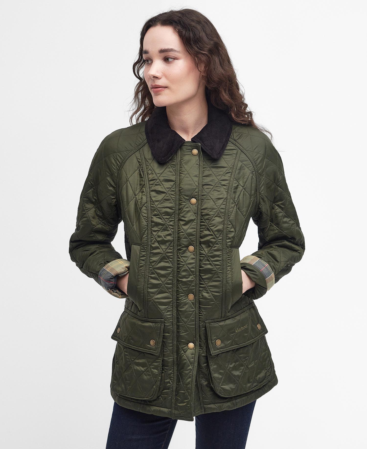 

Куртка Barbour Beadnell Polarquilt, оливковый