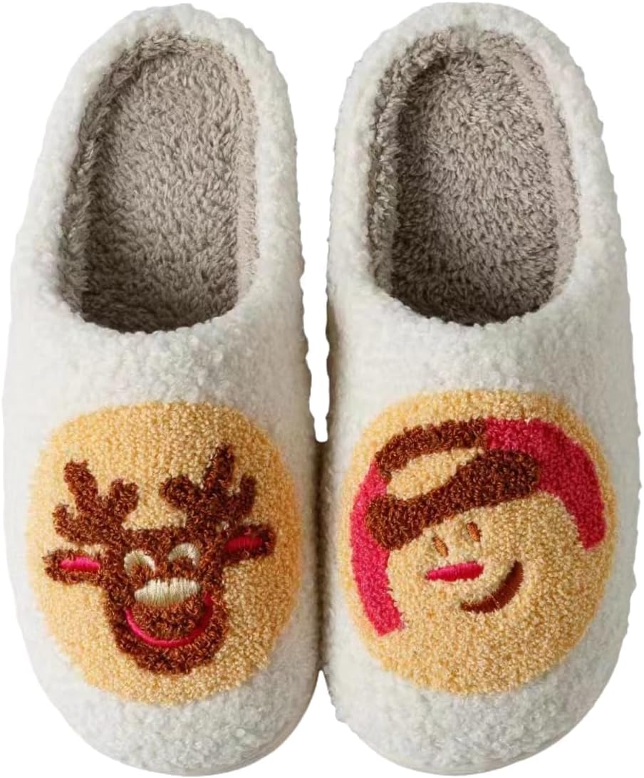

Тапочки для женщин и мужчин Зимние милые мультяшные домашние тапочки Теплые пушистые плюшевые тапочки Рождественские забавные тапочки Тапочки с любовью Generic, Elk Snowman