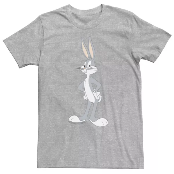 

Футболка с портретом Багза Банни в полный рост для больших размеров Looney Tunes, серый