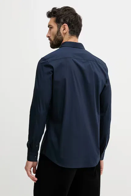 Рубашка из хлопка Calvin Klein, синий — фото 3