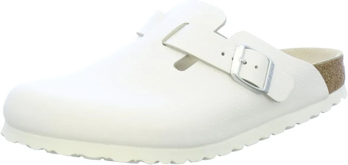 Женские кожаные сабо BIRKENSTOCK Boston, White — фото 2