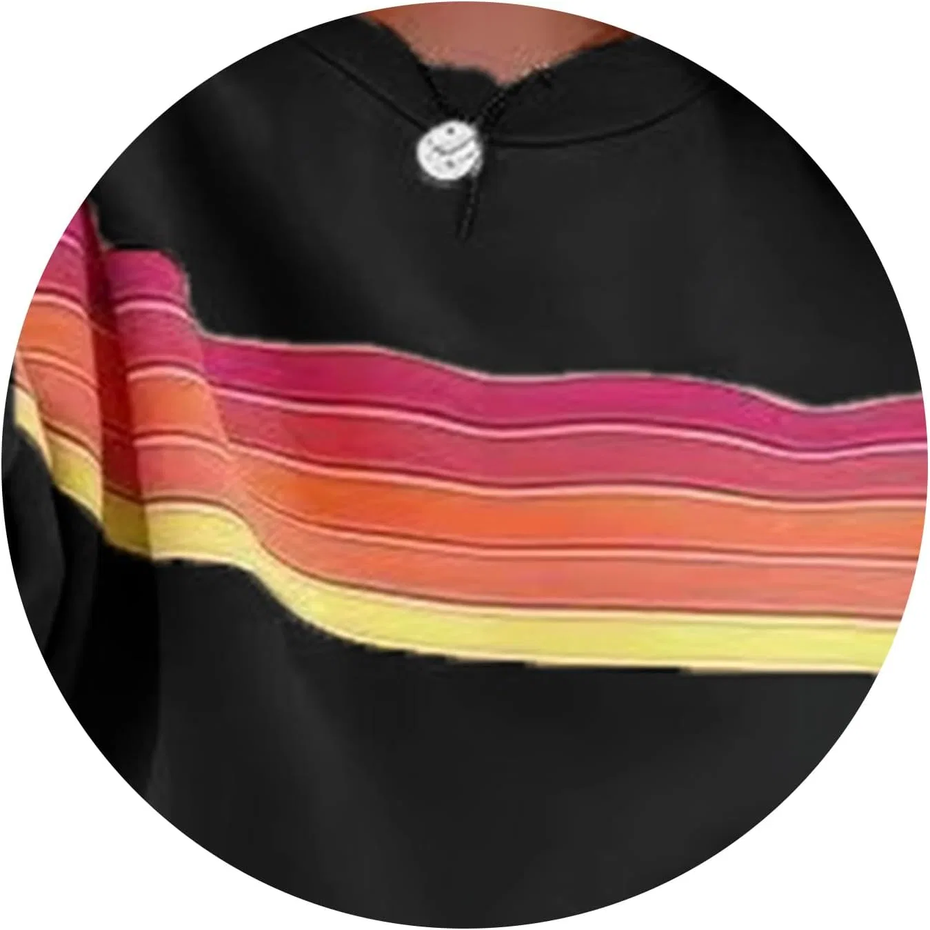 Спортивный костюм с радужными полосками, брюки широкие, B-black — фото 2