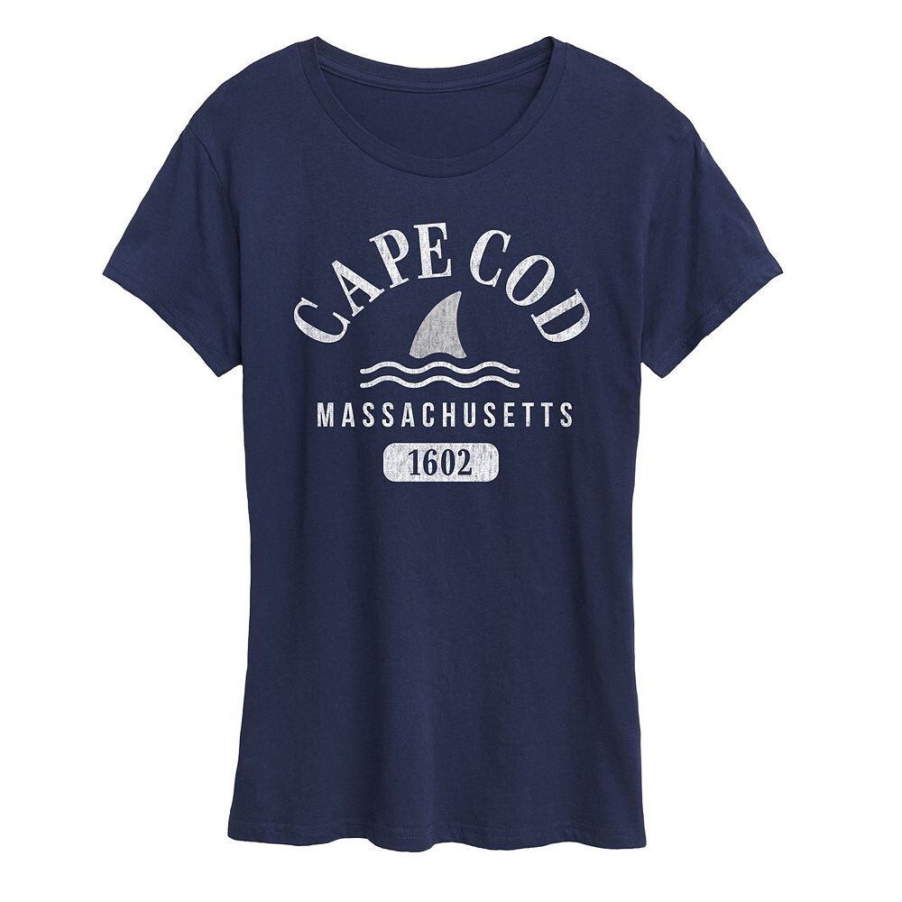 

Женская футболка Cape Cod Mass с графическим рисунком, темно-синий
