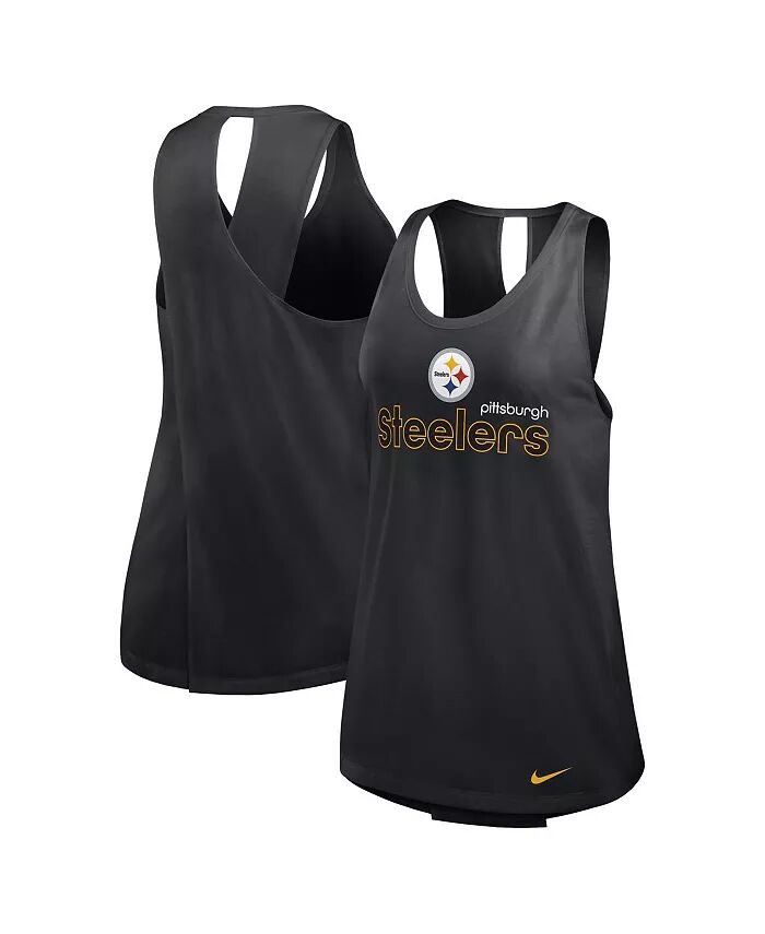 

Женская черная майка-топ Pittsburgh Steelers Plus Size Performance Nike
