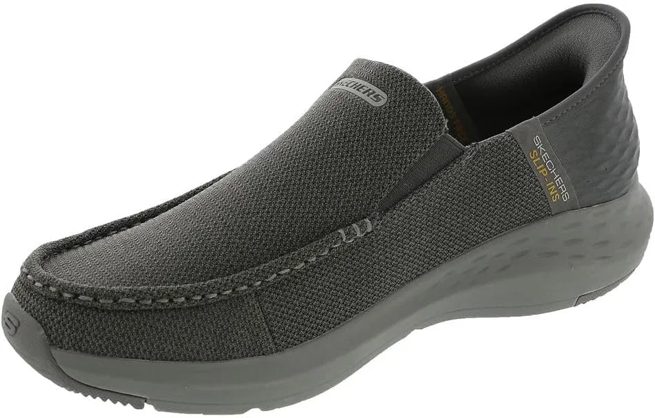 Мужские слипоны Skechers Parson-Ralven 204804 с открытым носком, Gray — фото 4