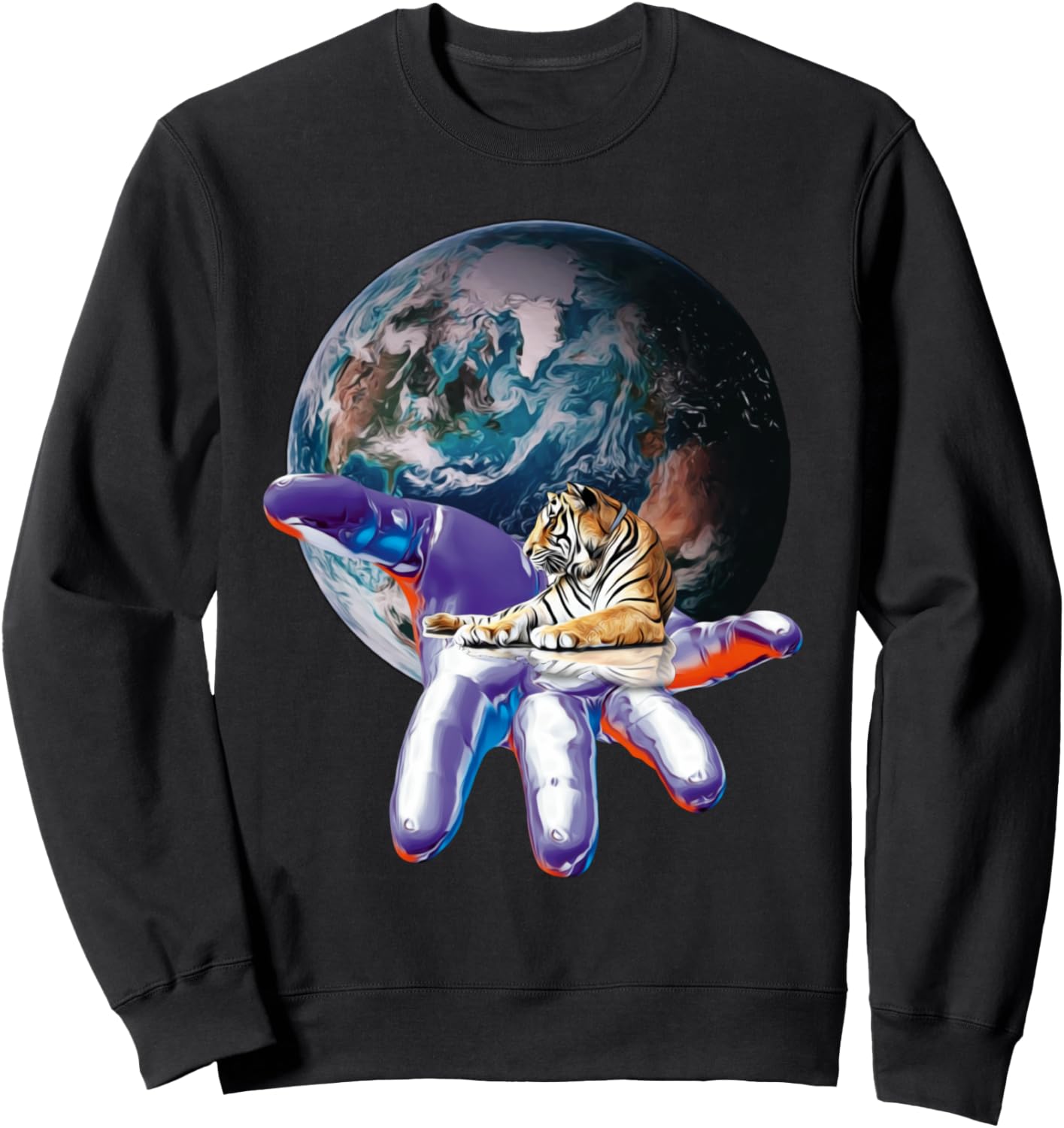 

Толстовка с изображением тигра, крупной кошки, обитающей в джунглях, черная Tiger - Big Cat Predator Gift Christmas Birthday