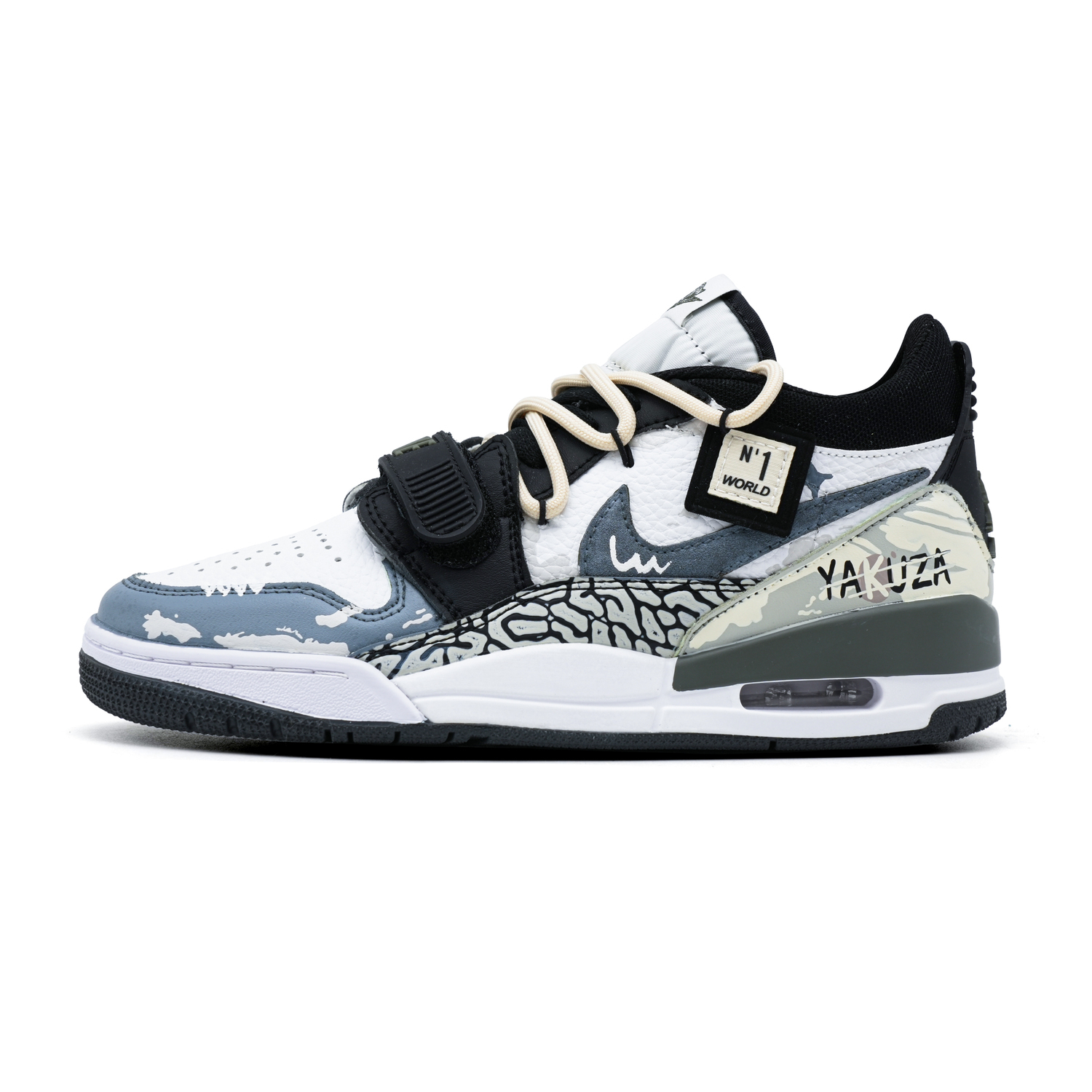 

Наследие 312 выцветающее сияние амортизация, износостойкие низкие винтажные баскетбольные кроссовки унисекс black white gray Jordan, темно-серый