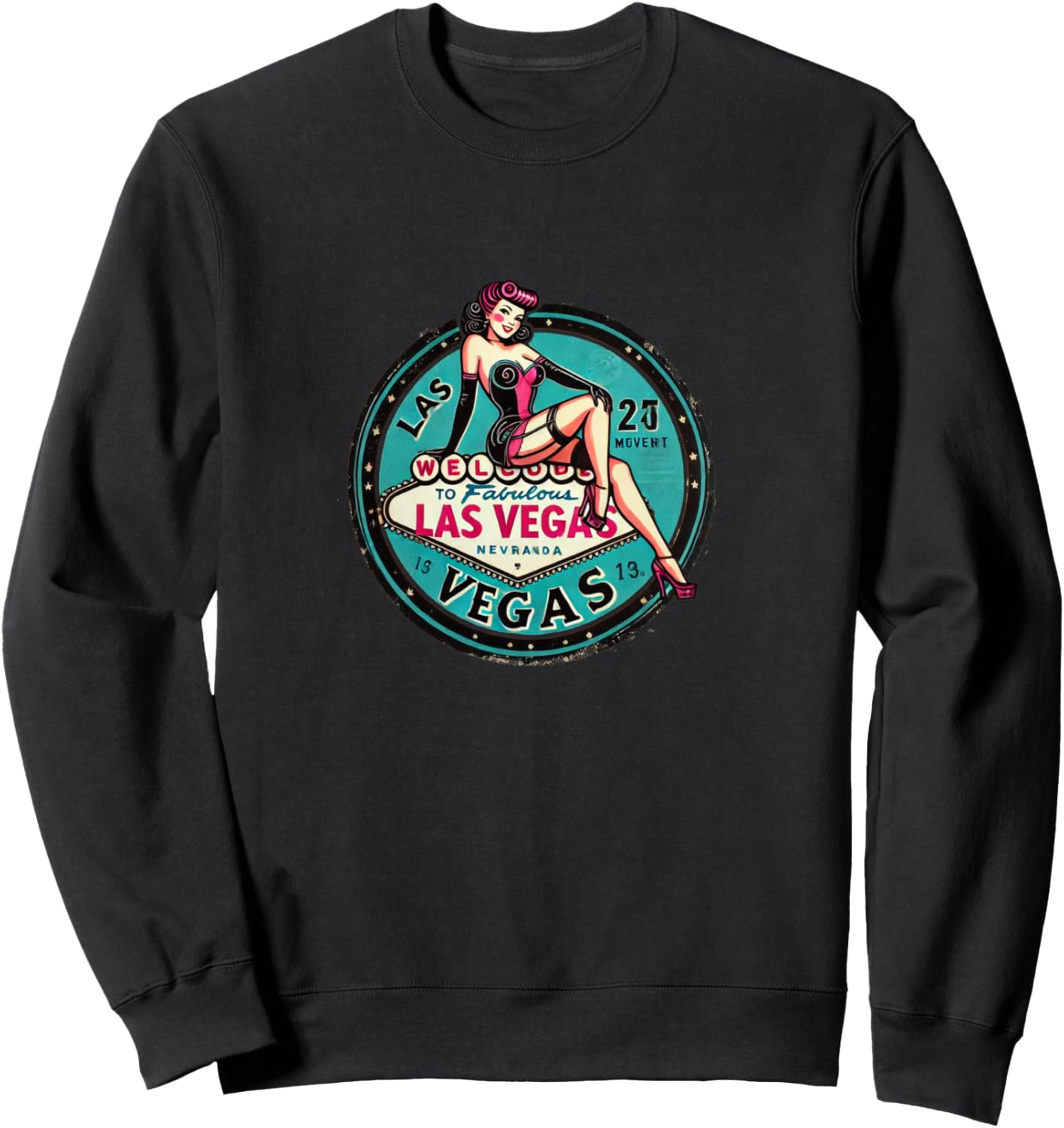 

Толстовка с изображением девушки в стиле пин-ап из Лас-Вегаса Vintage Vegas Love Snugg, черный