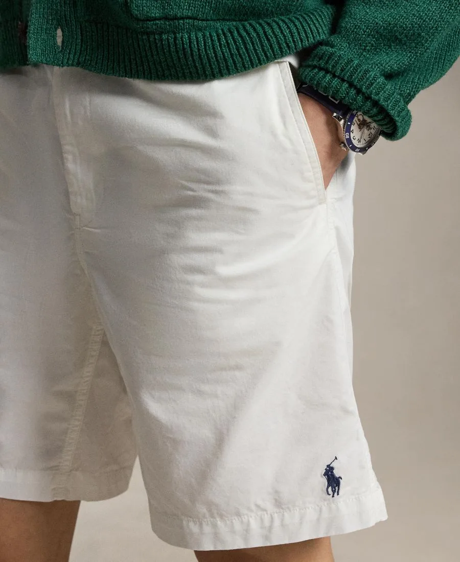 Мужские шорты из саржевой ткани Polo Ralph Lauren, ceramic белый — фото 3